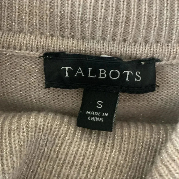 Talbots neutral tan/blush color turtleneck size small - Picture 2 of 7